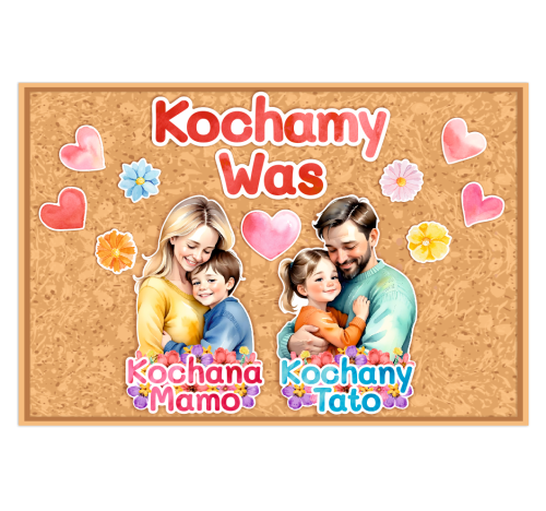 Dekoracja Dzień Mamy i Taty - wzór 3 (~A3, jednostronna)