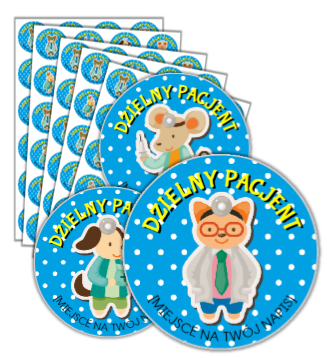 naklejki dzielny pacjent