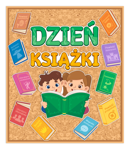 Dekoracja - Dzień Książki - wzór 1 (~A3, jednostronna)