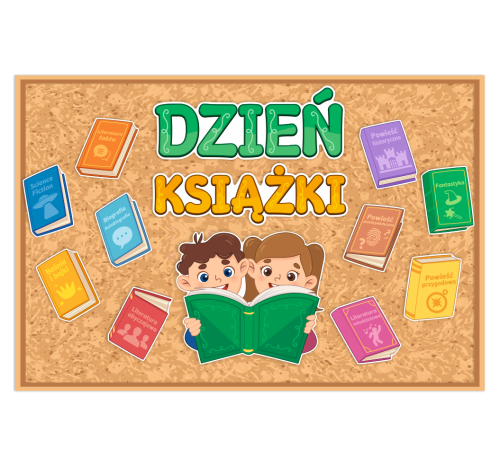 Dekoracja - Dzień Książki - wzór 1 (~A3, jednostronna)