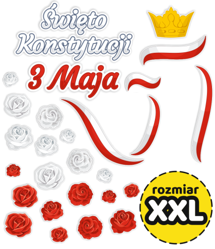 Dekoracja Patriotyczna - Święto Konstytucji 3 Maja - wzór 2 (rozmiar XXL)
