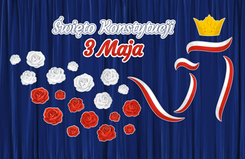 Dekoracja Patriotyczna - Święto Konstytucji 3 Maja - wzór 2 (rozmiar XXL)