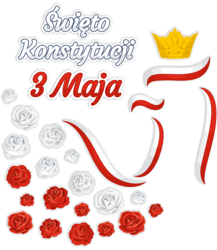 Dekoracja Patriotyczna - Święto Konstytucji 3 Maja - wzór 2 (rozmiar XXL)