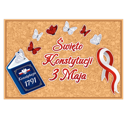 Dekoracja Patriotyczna - Święto Konstytucji 3 Maja (~A3, jednostronna)