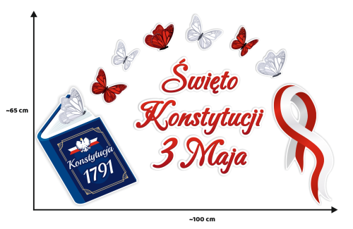 Dekoracja Patriotyczna - Święto Konstytucji 3 Maja (~A3, jednostronna)