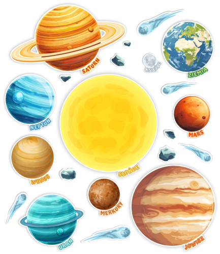 Dekoracja: Kosmos - Układ Słoneczny