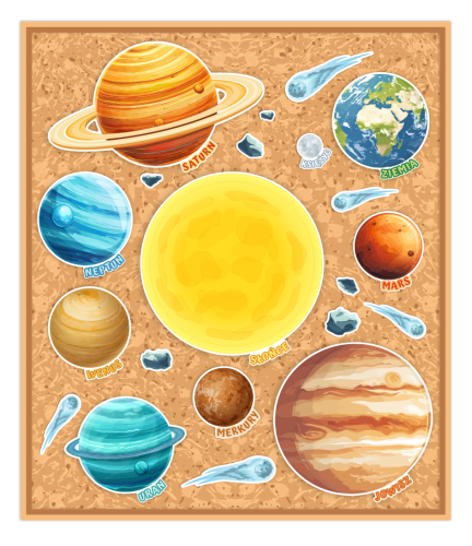 Dekoracja: Kosmos - Układ Słoneczny
