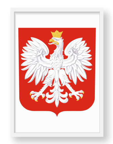 Duże Godło Polski w ramce (format 21x30cm)