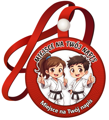 Medal na tasiemce: "Sztuki Walki" - wzór 3 + Twój napis