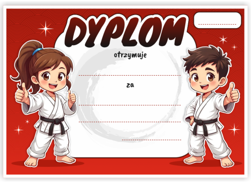 Dyplom: Sztuki Walki (Wzór 1) (format A4)