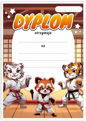 Dyplom: Sztuki Walki (Wzór 2) (format A4)