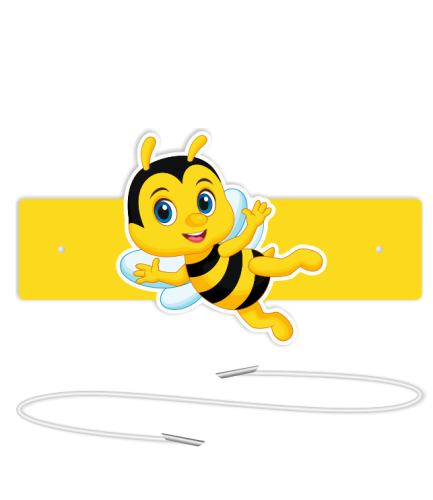 Opaski papierowe - Pszczoła (5 szt. + zakuwane gumki)