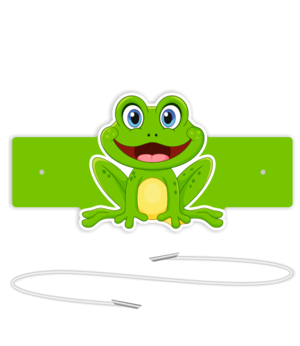 Opaski papierowe - Żabka (5 szt. + gumki)