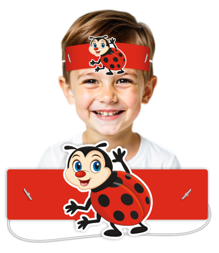 Opaski papierowe - Biedronka (5 szt. + gumki)