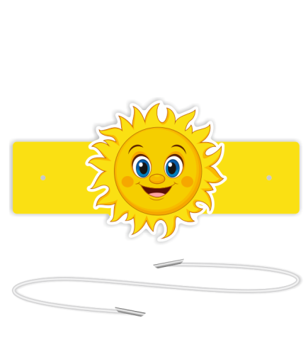 Opaski papierowe - Słoneczko (5 szt. + gumki)