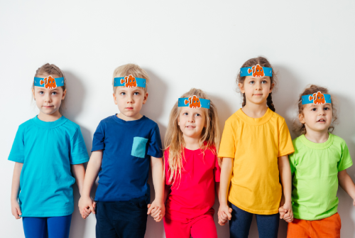 Opaski papierowe - Rybka (5 szt. + gumki)