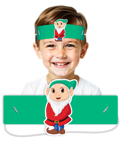 Opaski papierowe - Krasnal/Skrzat (5 szt. + gumki)