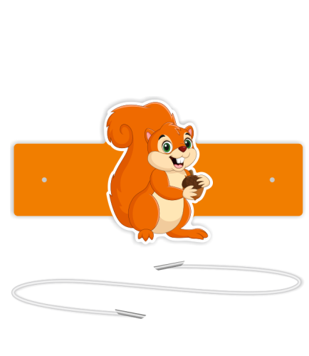 Opaski papierowe - Wiewiórka (5 szt. + gumki)