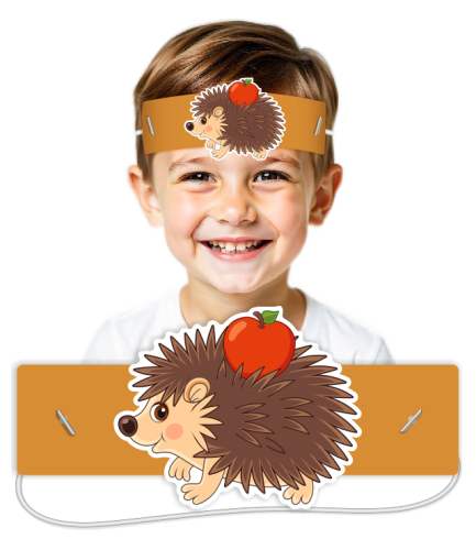 Opaski papierowe - Jeżyk (5 szt. + gumki)