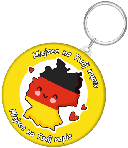 Breloczek "Język niemiecki - wzór 10" (rozmiar 58mm) + twoje napisy