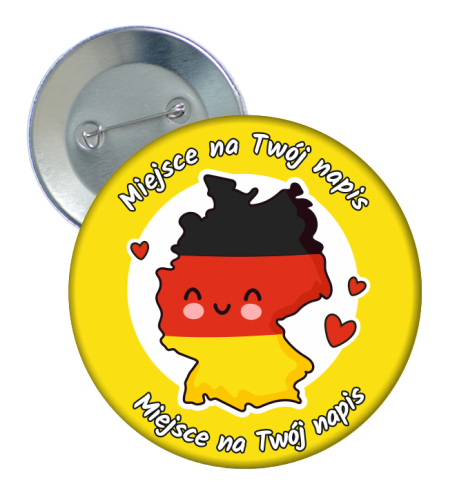 Przypinka: Język niemiecki - wzór 21 + twoje napisy