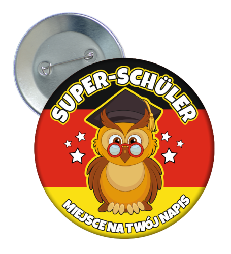 Przypinka: Język niemiecki - wzór 20 + twój napis