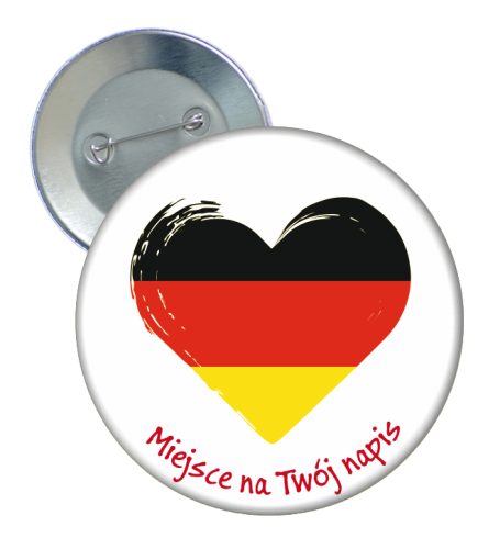 Przypinka: Język niemiecki - wzór 19 + twój napis