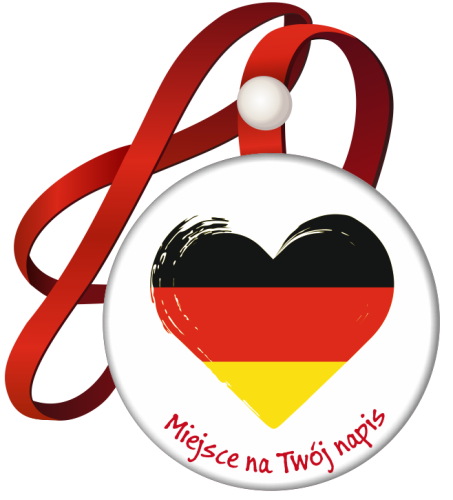 Medal na tasiemce: "Język niemiecki" - wzór 5 + twój napis