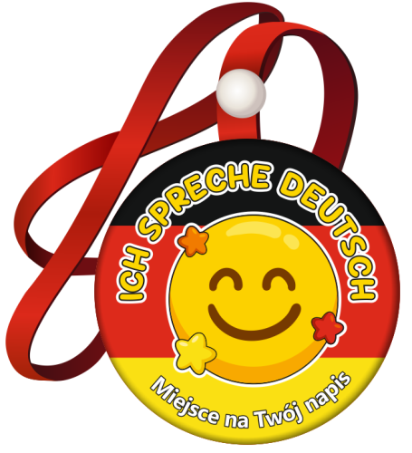 Medal na tasiemce: "Język niemiecki" - wzór 4 + twój napis