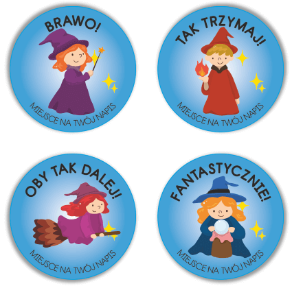 Naklejki motywacyjne dla dzieci czarodzieje.