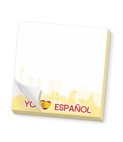 Blok karteczek - J. HISZPAŃSKI - wzór 2 (50 kartek, 76x76mm)