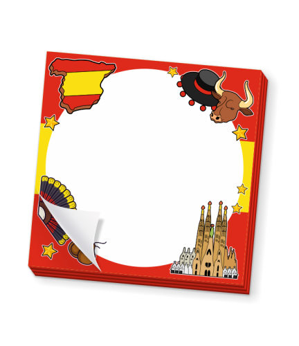 Blok karteczek - J. HISZPAŃSKI - wzór 1 (50 kartek, 76x76mm)