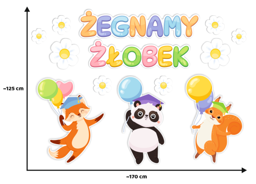 Dekoracja - Żegnamy Żłobek - wzór 1 (rozmiar XXL)