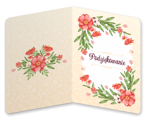 Dyplom: Podziękowanie - wzór 9 (składany,  format A5)