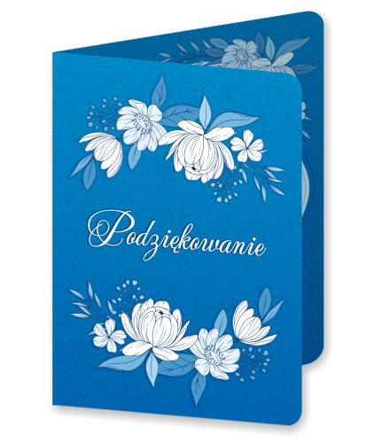 Dyplom: Podziękowanie - wzór 8 (składany, format A5)