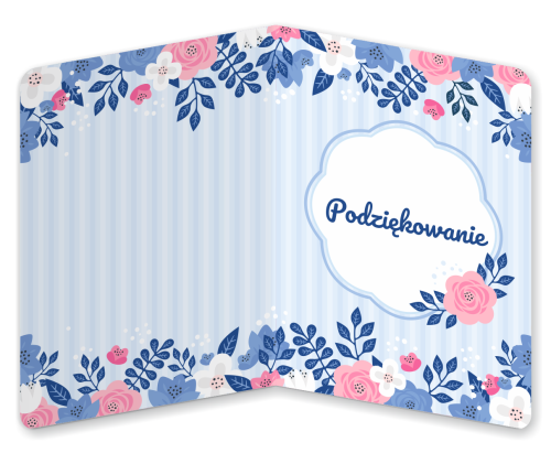 Dyplom: Podziękowanie - wzór 7 (składany, format A5)