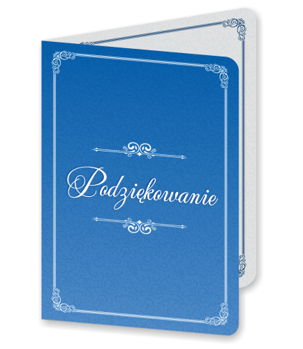 Dyplom: Podziękowanie - wzór 5 (składany, format A5)