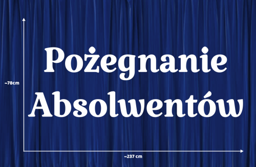 Dekoracja napis: Pożegnanie Absolwentów