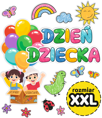 Dekoracja Dzień Dziecka - wzór 2 (rozmiar XXL)