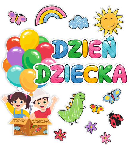 Dekoracja Dzień Dziecka - wzór 2 (rozmiar XXL)