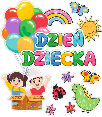 Dekoracja Dzień Dziecka - wzór 2 (~A3, jednostronna)