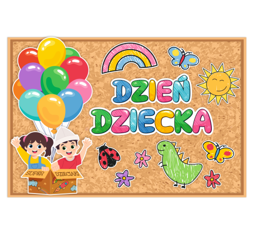 Dekoracja Dzień Dziecka - wzór 2 (~A3, jednostronna)