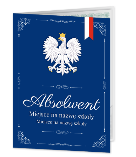 Personalizowana Teczka: Absolwent - wzór 1 (format A4+, z nazwą szkoły)