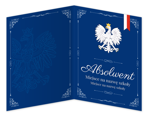 Personalizowana Teczka: Absolwent - wzór 1 (format A4+, z nazwą szkoły)