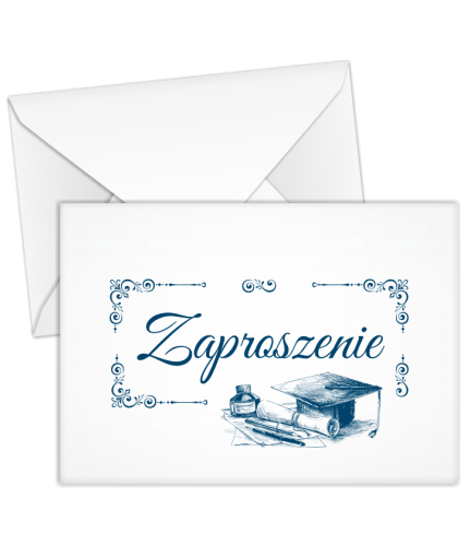 Koperta - ZAPROSZENIE - wzór 16 (biała, format C6)