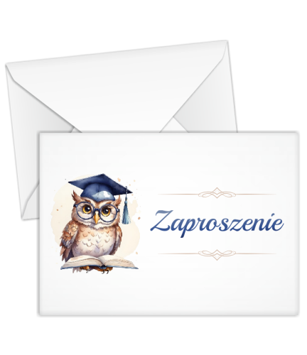 Koperta - ZAPROSZENIE - wzór 15 (biała, format C6)