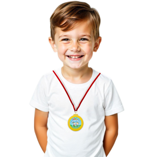 Medal 3D na tasiemce: "za udział" - wzór 1 + Twój napis