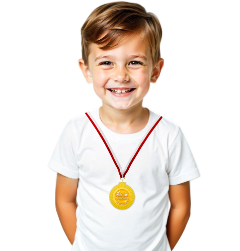 Medal 3D - ZA UDZIAŁ - wzór 5 (+ tasiemka, + własny napis)