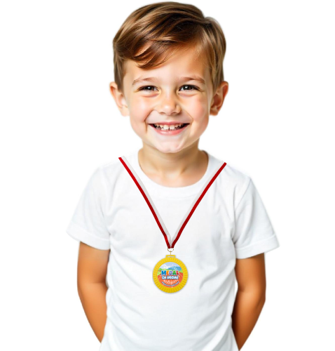 Medal 3D - ZA UDZIAŁ - wzór 6 (+ tasiemka, + własny napis)