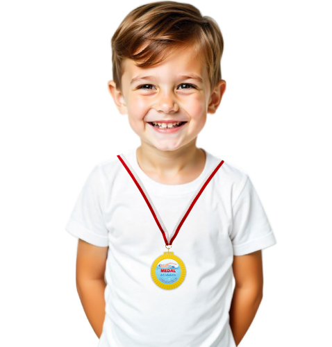 Medal 3D - ZA UDZIAŁ - wzór 8 (+ tasiemka, + własny napis)
